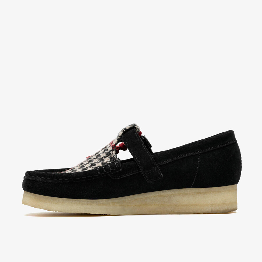 wallabee t-bar - zwarte tweedcombinatie